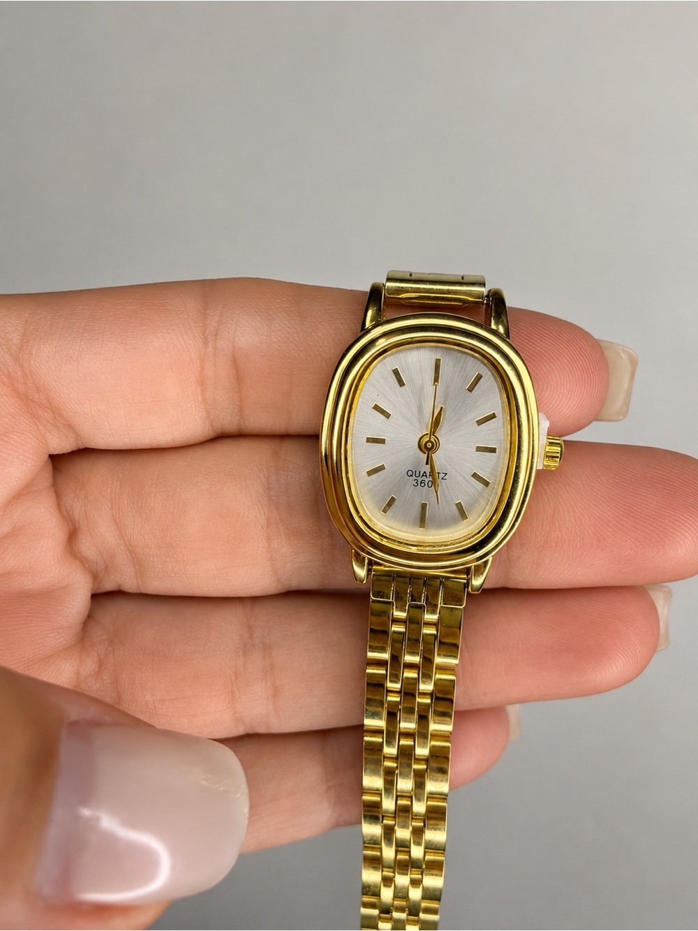 Gold Oval Statement Bracelet Watch - Picture 6 of 6